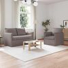 vidaXL Sofa 2 pcs Gr&aring;brun 196 x 82 x 85 cm Stof