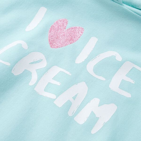 Hættetrøje til børn str. 92 lyseblå