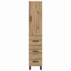 vidaXL Highboard Artisan Egetr&aelig; 34,5 x 34 x 180 cm Konstrueret tr&aelig;