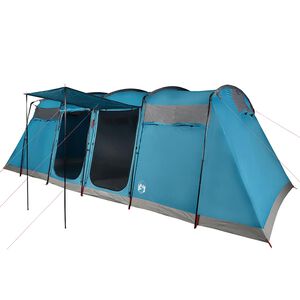 vidaXL 10-personers campingtelt vandt&aelig;t bl&aring;