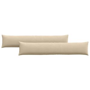 vidaXL Sofapuder 2 pcs Creme 200 x 40 cm Stof