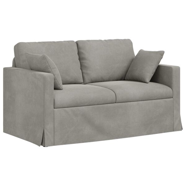 vidaXL Sofa Lysegr&aring; Samlede dimensioner: 138 x 78 x 80 cm (B x D x H)