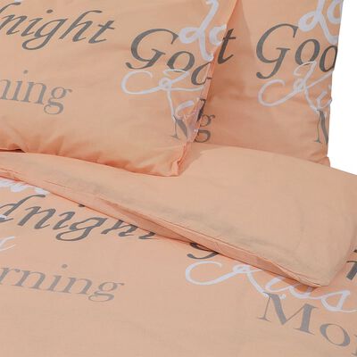 vidaXL sengetøj 135x200 cm bomuld lyserød