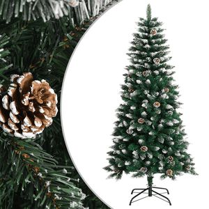 vidaXL kunstigt juletr&aelig; med fod 120 cm PVC gr&oslash;n