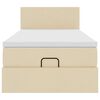 vidaXL ottoman seng med madras 100x200 cm stof cremefarvet