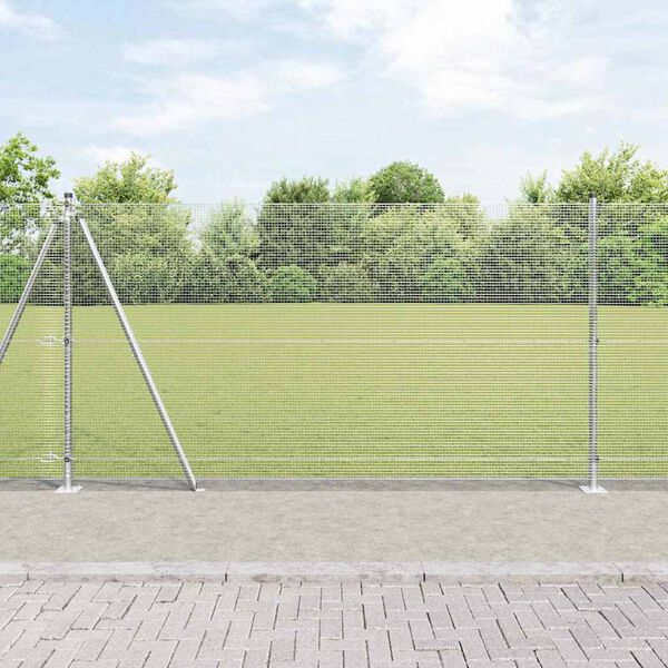 vidaXL Hegnspæl Sølv 10 x 1,2 m (12 x 12 mm net) Stål