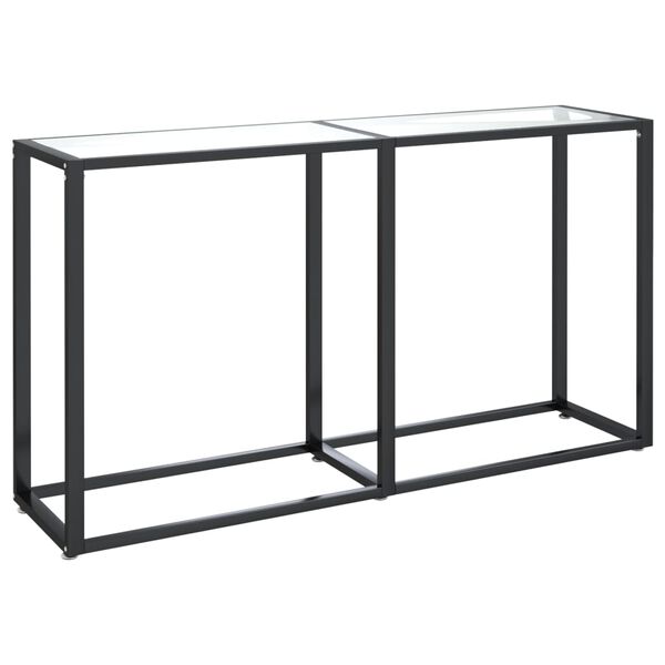 vidaXL konsolbord 140x35x75,5 cm hærdet glas transparent