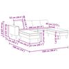 vidaXL Stue Sofa 3 pcs Creme