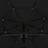 vidaXL parasol med aluminiumsstang 3,5 m 3 niveauer sort