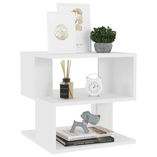 vidaXL sidebord 40x40x40 cm konstrueret tr&aelig; hvid