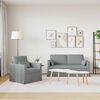 vidaXL Sofa 2 pcs Lysegr&aring; 158 x 78 x 80 cm Stof