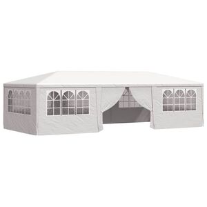 vidaXL festtelt med sidev&aelig;gge 4x9 m 90 g/m&sup2; hvid