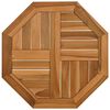 vidaXL bordplade 50x50x2,5 cm ottekantet massivt teaktr&aelig;