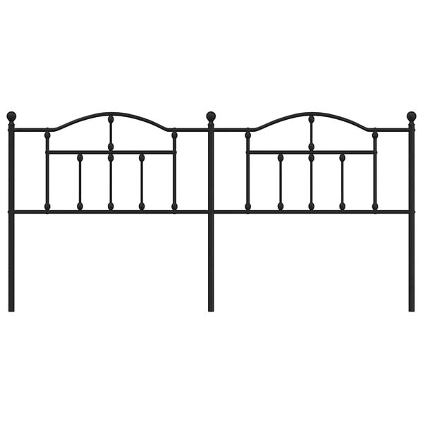 vidaXL udskiftningsgavl 193 cm metal sort