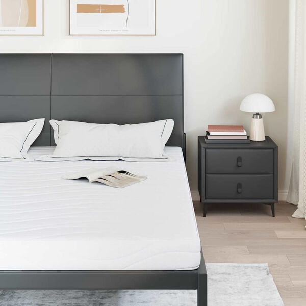 vidaXL Madras Hvid 180 x 200 cm Jacquard stof