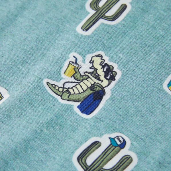 T-shirt til b&oslash;rn str. 104 lys gr&oslash;nmeleret