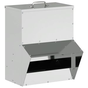 vidaXL H&oslash;nsefoder S&oslash;lv 20 x 25 x 35 cm Galvaniseret st&aring;l
