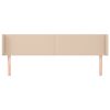 vidaXL sengegavl med kanter 183x16x78/88 cm kunstl&aelig;der cappuccino