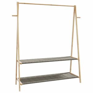 vidaXL t&oslash;jstativ med hylder 132x45,5x150,5 cm bambus