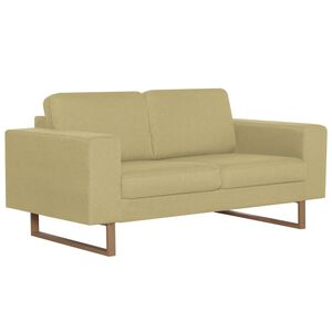 vidaXL 2-personers sofa i stof gr&oslash;n