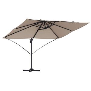vidaXL Parasol 351 x 250 x 260 cm Polyester og Aluminium Gr&aring;brun