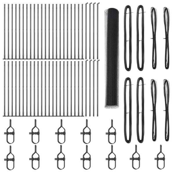 vidaXL Hegnsp&aelig;l Gr&aring; 100 x 1,2 m (25 mm mesh) St&aring;l og PVC