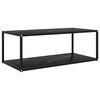 vidaXL sofabord 100x50x35 cm h&aelig;rdet glas sort