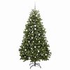 vidaXL Kunstigt juletr&aelig; med 300 LED'er Gr&oslash;n 210 cm PVC og metal