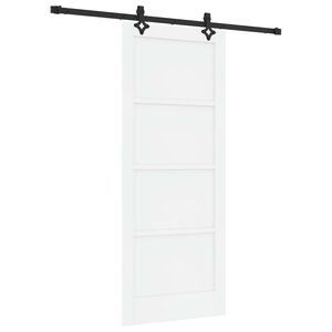vidaXL Skyded&oslash;r Hvid og sort 83 x 202 cm Massivt fyrretr&aelig;