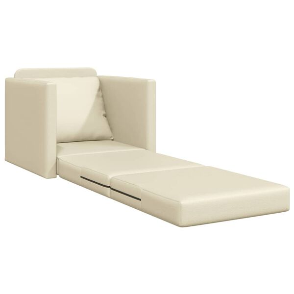 vidaXL Sovesofa Creme 74 x 77 x 81 cm Fløjl