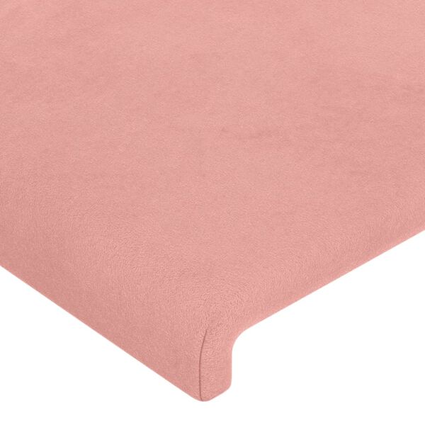 vidaXL sengegavl 80x5x78/88 cm fløjl pink