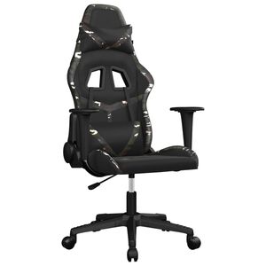 vidaXL gamingstol m. massagefunktion kunstl&aelig;der sort og camouflage