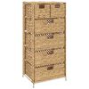 vidaXL opbevaringsenhed med 6 kurve 47 x 37 x 100 cm vandhyacint