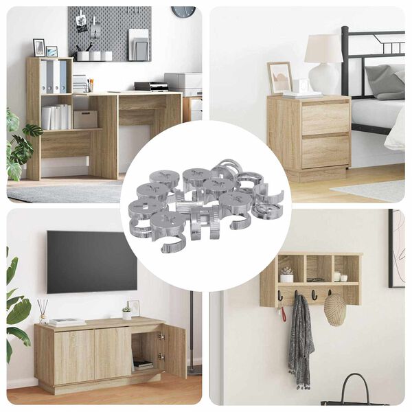 vidaXL Kam L&aring;s Skruer 12 pcs S&oslash;lv 12 x 10 mm Metal