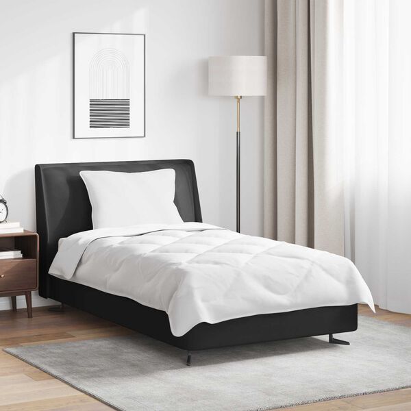 vidaXL Dynebetræk Sæt med pude 2 pcs Hvid Microfiber