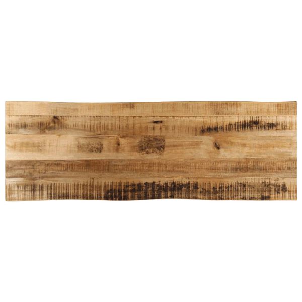 vidaXL bordplade 110x40x3,8 cm naturlig kant massivt ru mangotræ