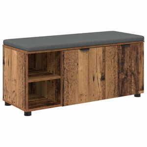 vidaXL Hallb&aelig;nk Gammelt tr&aelig; 100 x 38 x 46 cm Kunstigt tr&aelig; og stof