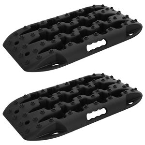 vidaXL Traction Board 2 stk. Sort 57,5x30,5x5,5 cm Forst&aelig;rket nylon