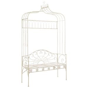 vidaXL haveb&aelig;nk 122 cm jern antikhvid