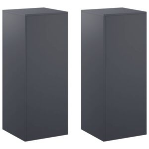 vidaXL Planteholder 2 pcs Antracit 40 x 40 x 100 cm Galvaniseret st&aring;l