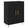 vidaXL Highboard med skuffe Sort eg 69,5 x 34 x 180 cm Konstrueret tr&aelig;