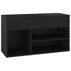vidaXL skob&aelig;nk 80x30x45 cm konstrueret tr&aelig; sort