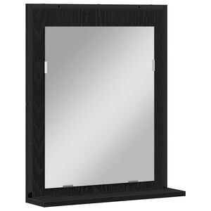 vidaXL Spejl Sort eg 50 x 12 x 60 cm Glas og Ingeni&oslash;rtr&aelig;