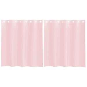 vidaXL voile-gardiner med &oslash;skner 2 stk. 140x140 cm lyser&oslash;d