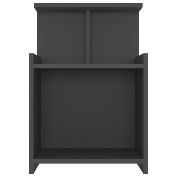 vidaXL sengebord 40x35x60 cm konstrueret træ grå