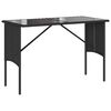vidaXL spisebordss&aelig;t til haven 3 dele med hynder polyrattan sort
