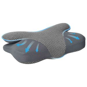 vidaXL Nakkepude Gr&aring; Memory Skum 58 x 36 x 13 cm