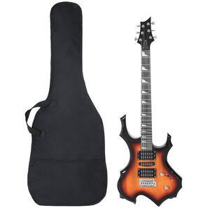 vidaXL elektrisk basguitar til begyndere inkl. taske 4/4 39" brun sort