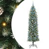vidaXL Kunstigt slankt juletr&aelig; Gr&oslash;n og Hvid 210 cm