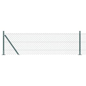 vidaXL K&aelig;dehegn med betonbund 10 x 0,4 m PVC-belagt st&aring;l Gr&oslash;n Mesh